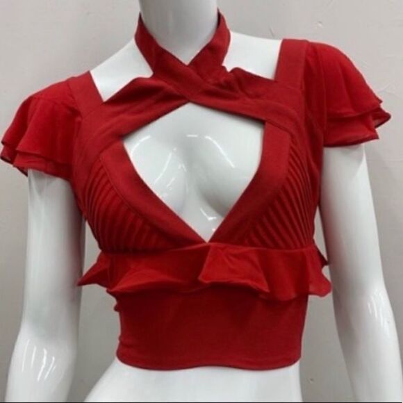 Nasty Gal Tops - Nasty gal cropped top ruffle